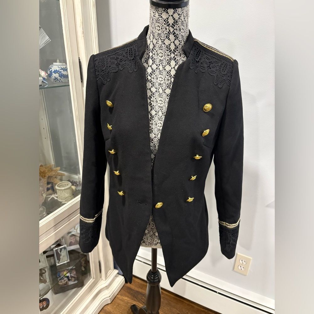 Romeo & Juliet Couture Black Blazer with Gold Buttons - Picture 11 of 14